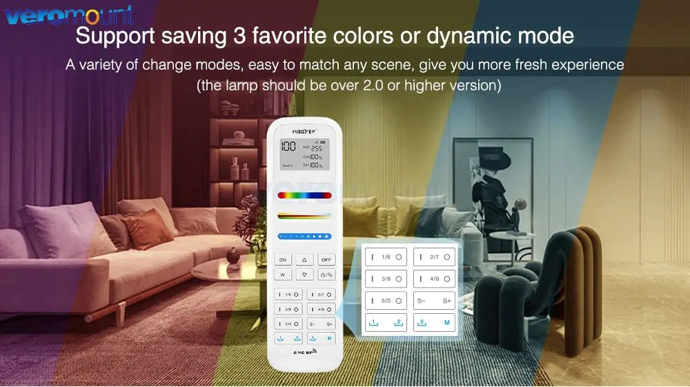 2.4G Gateway WiFi Controller WL-Box2 - Lamp Control Smartphone App/ Voice/100-Zone Remote Control