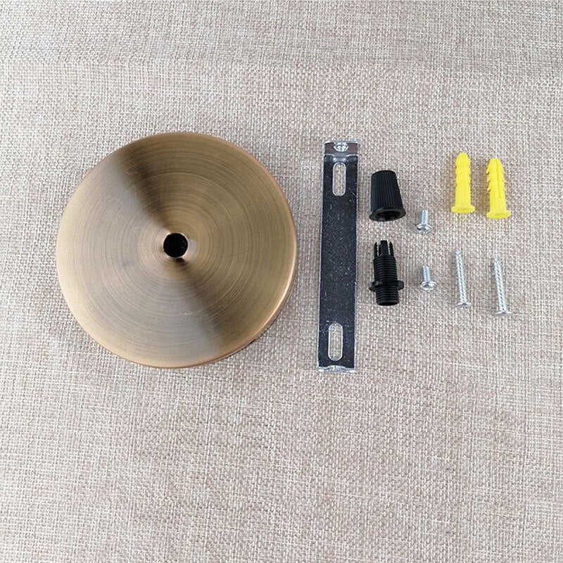 Metal Pendant Plate Vintage Light Base Accessory Black Retro Ceiling Canopy Sconce Mount Wall Lamp Holder Fixture
