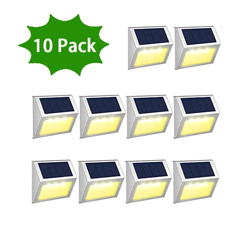 Stainless Steel Solar LED Deck Lights - Waterproof Outdoor Step & Stair Lamp for Backyard, Fence & Patio Pathway