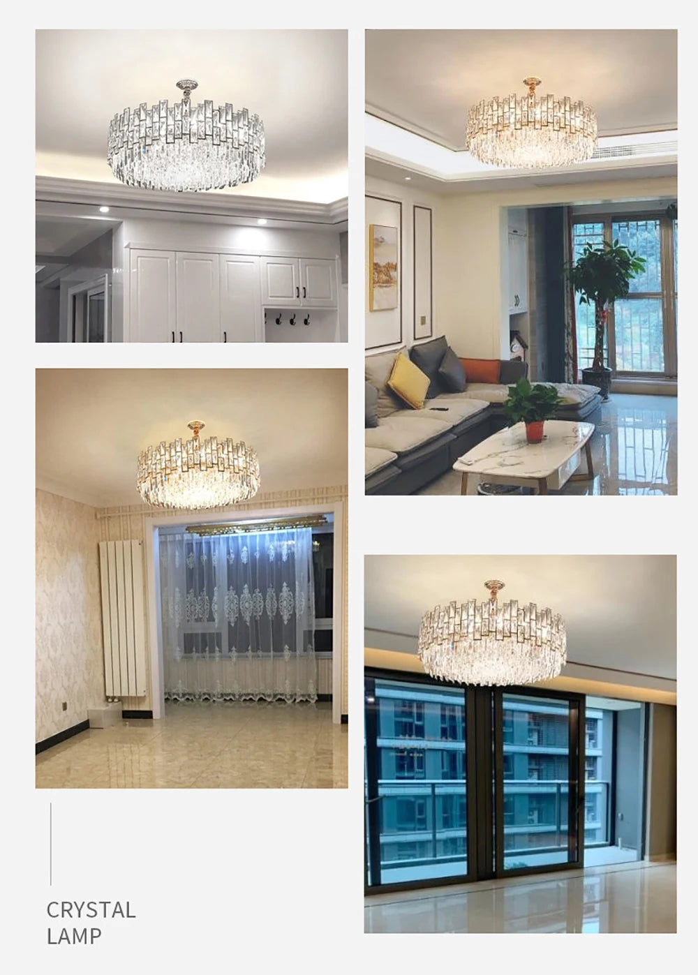 2025 New Modern High-End Light Luxury Crystal Chandeliers for Living Room Dining Bedroom Indoor Decor Lighting Lustres Fixtures