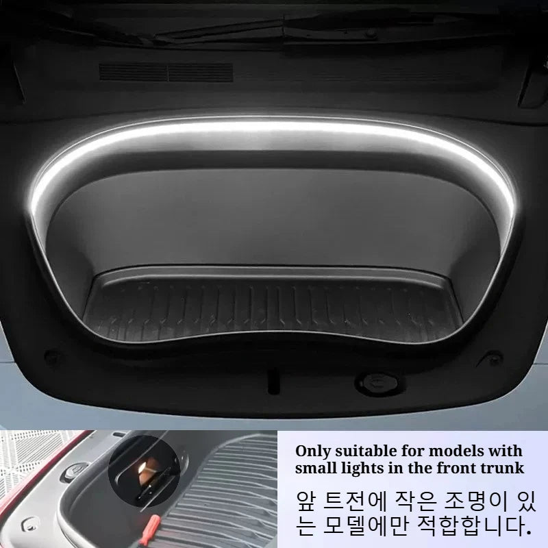 For Tesla Model YL 2026 2027 Car Front Trunk LED Light Bar Strip Interior Brightening Decorative Lamp Strip Automatic Light