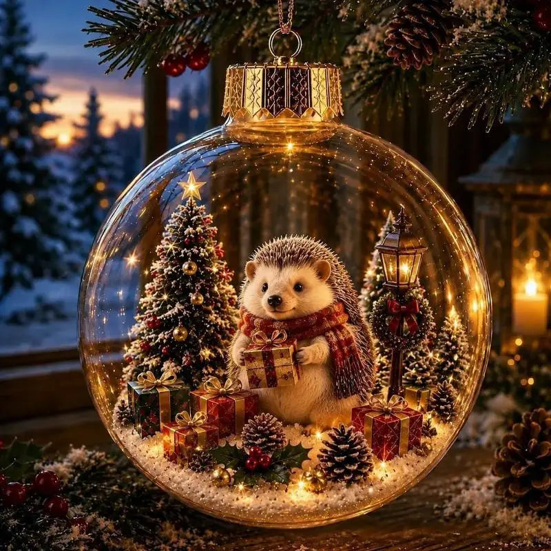 2026 Luminous Christmas DIY Ornaments Santa Claus Snowman Elk Decorations for Xmas Home Office Party Holiday Gift