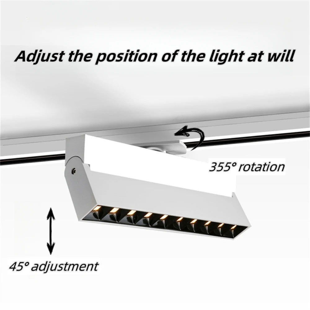 LED Track Light Spotlight Grille Light Surface-mounted Ceiling Light Black White 10W20W Dimmable Commercial Home Indoor Lighting