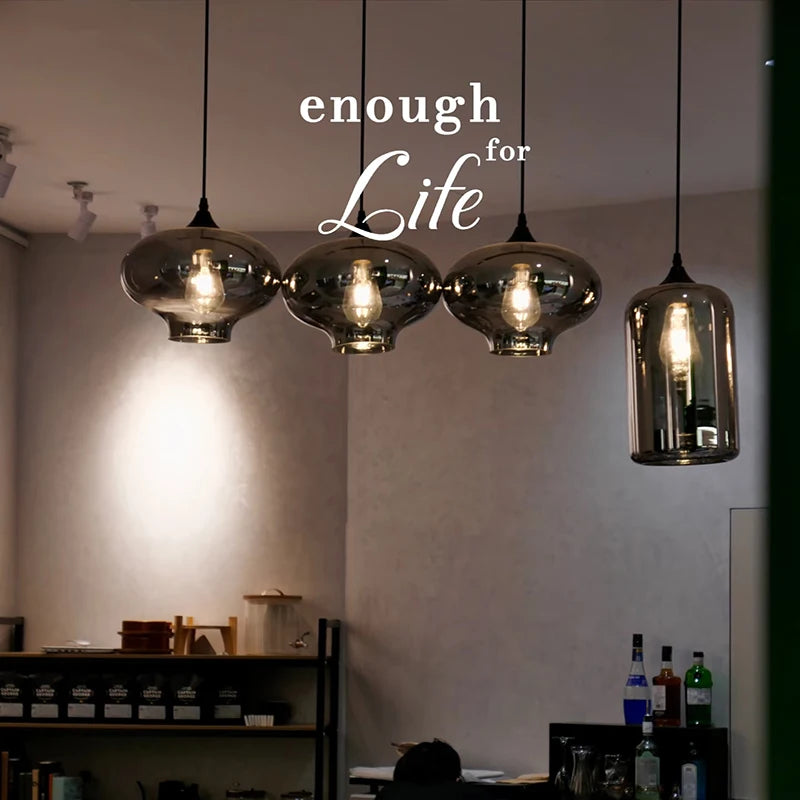 Modern LED Glass Ball Pendant Lamp for Living Room Bedroom Dining Kitchen - Indoor Hanging Chandelier Home Decor Light
