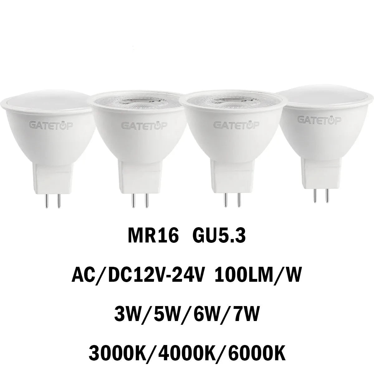 MR16 LED Spotlight GU5.3 Low Voltage AC/DC12-24V 5/10/15/20PCS 3/5/6/7 - LED  Lights For Sale : Affordable LED Solutions : Wholesale Prices