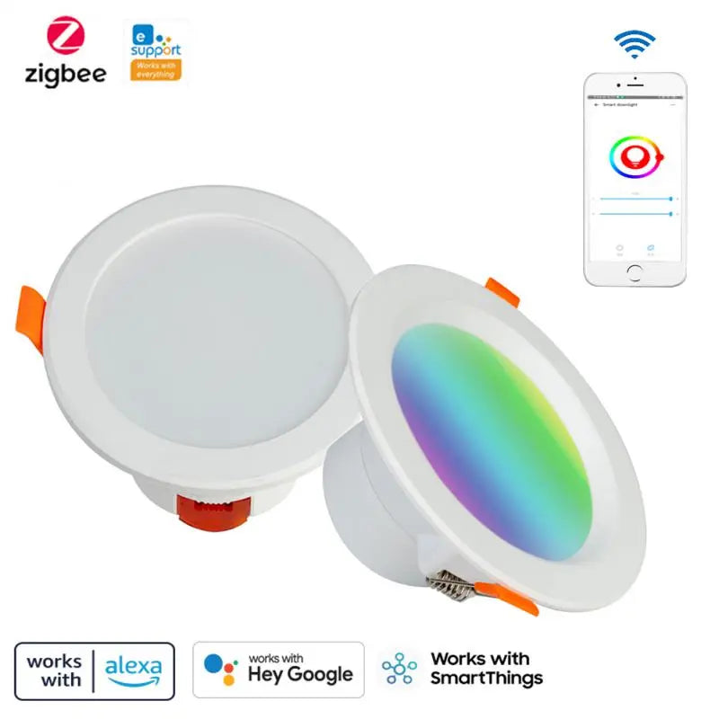 EWeLink Zigbee 3.0 Smart Downlight RGBCW Led Recessed Ceiling Light Voice Group Control Work With Alexa Google Home 5/7/9W