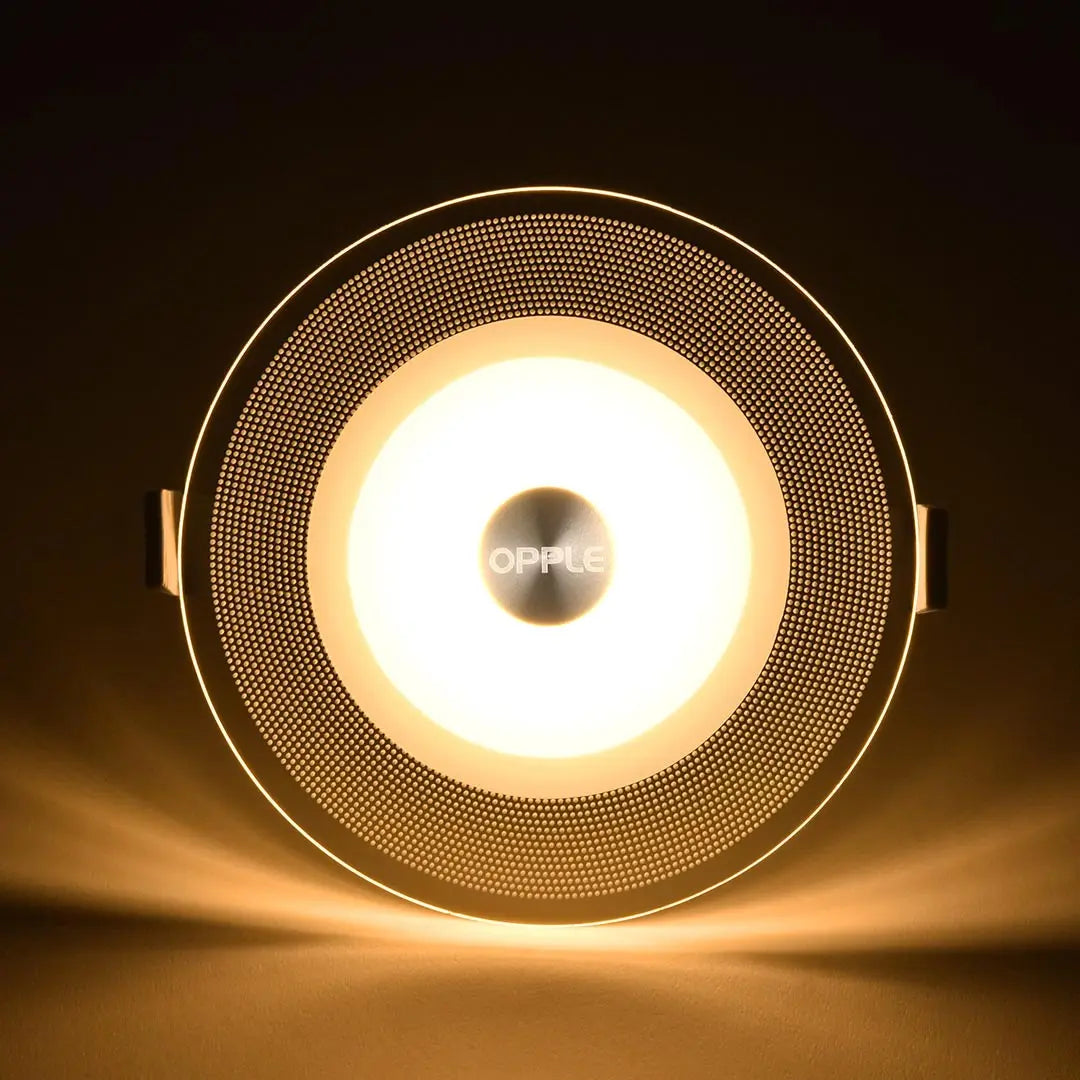 LED Downlight 5W Recessed Down light Round Led Panel Light Cold Warm white LED Spot light Three-color dimmable Warm white