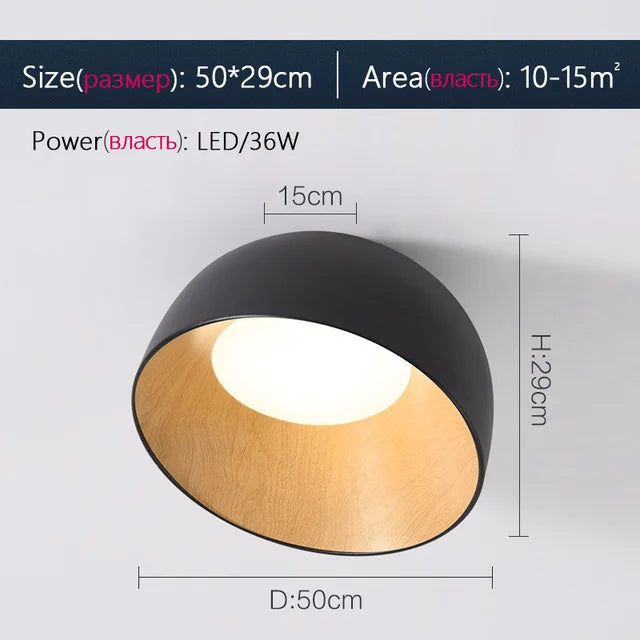 Wood Grain ceiling light Bedroom black white wood ceiling light Spain Designer Light Fixture For Study Room Designer light