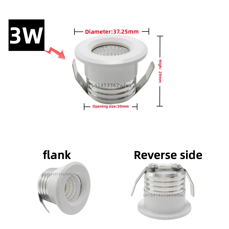 Mini Embedded Ceiling LED Downlight 3W Small Spotlight COB Downlight 110V-220V Dimmable Family Cabinet Light Living Room Hotel