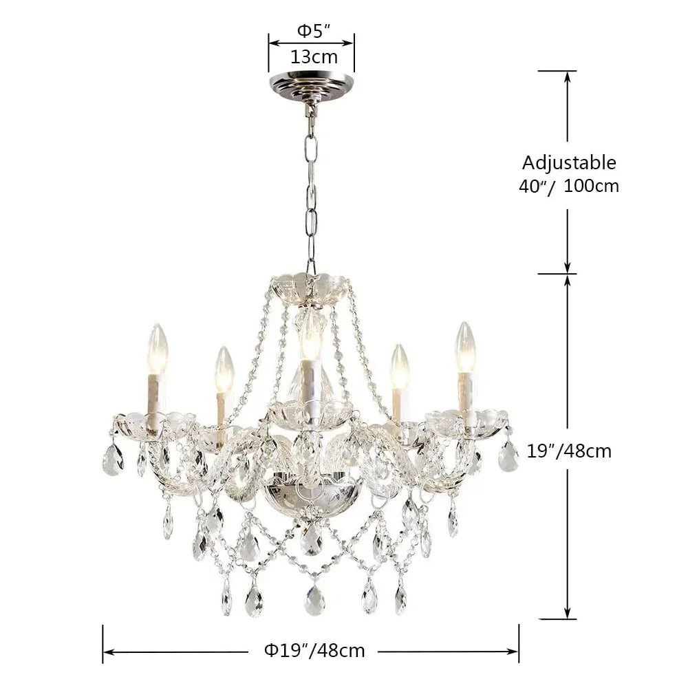 Luxury European Crystal Chandelier - Modern Loft & Living Room Hanging Lamp