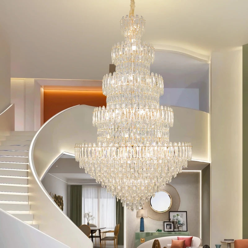 Modern Simple Crystal Chandelier Living Room Headlight Main Dining Room Light Luxury Style European high-end Lighting Lamps