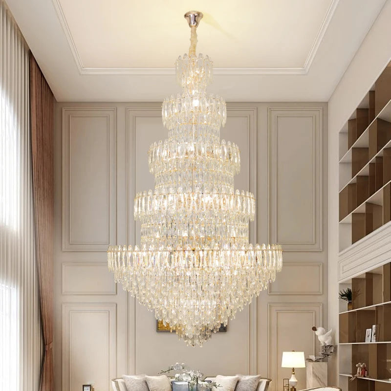 Modern Simple Crystal Chandelier Living Room Headlight Main Dining Room Light Luxury Style European high-end Lighting Lamps