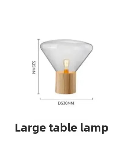 Designer Table Lamp Nordic Minimalist Glass Bottle Floor Lamp Wood Bedside Lamp Design Luminaires for Home Soft Living Room