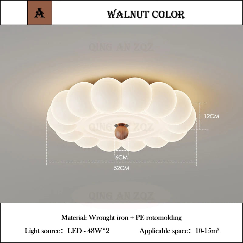 French retro cream lamp bedroom ceiling light creative master bedroom pendant light