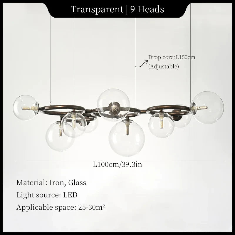 Postmodern Nordic Designer Creative Pendant Lights Art Living Room Bedroom Restaurant Magic Beans Multi-color Glass Chandelier