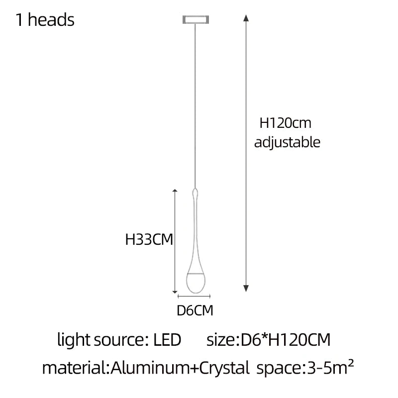 Nordic Minimalist Crystal Raindrop Pendant Light LED Staircase Chandelier For High Ceiling Villa Duplex Home Decor Living Room