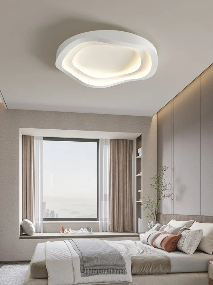 2025 New Modern Simple LED Chandelier For Living Room Bedroom Dining Room Kitchen Ceiling Lamp White Remote Control Lustre Light