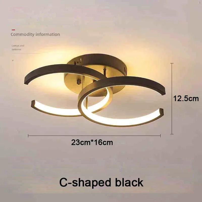 Household LED Chandelier Three Colors Lamp Modern Style Ceiling Lamp Bedroom Light Surface Installation 85-265V Dining Room Lamp