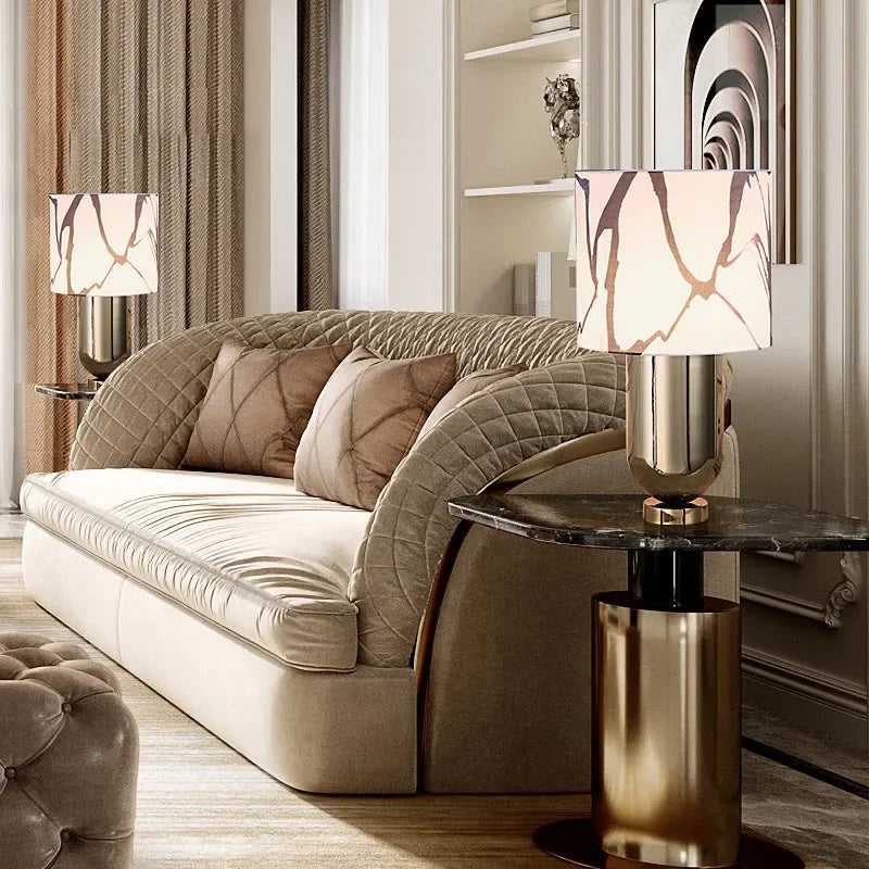 Table Lamp Light Luxury Bedroom Bedside Lamp Personality Post-Modern Study Villa Living Room Hotel European Engineering Lamp