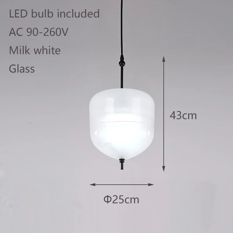 2026 Modern Simple Lake Blue Gradient Glass Pendant Lamp Designer Model Room Bedroom Restaurant Bar LED Chandelier Home Decor Li