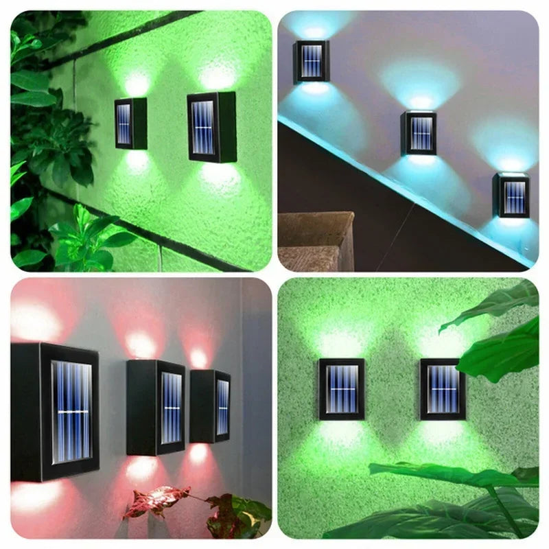 Solar Up and Down Wall Light - Modern Outdoor Waterproof Garden Street Lamp