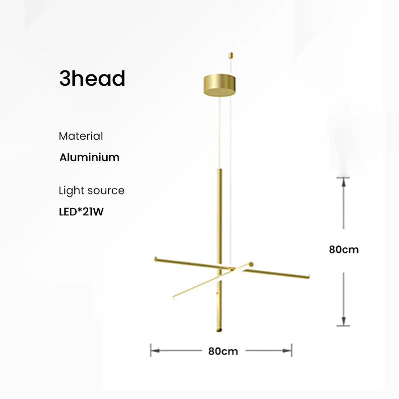 COORDINATES Pendant Light Italy Designer Tube Gold Chandeliers for Kitchen Hotel Staircase Linear scandinavian Pendant lamp