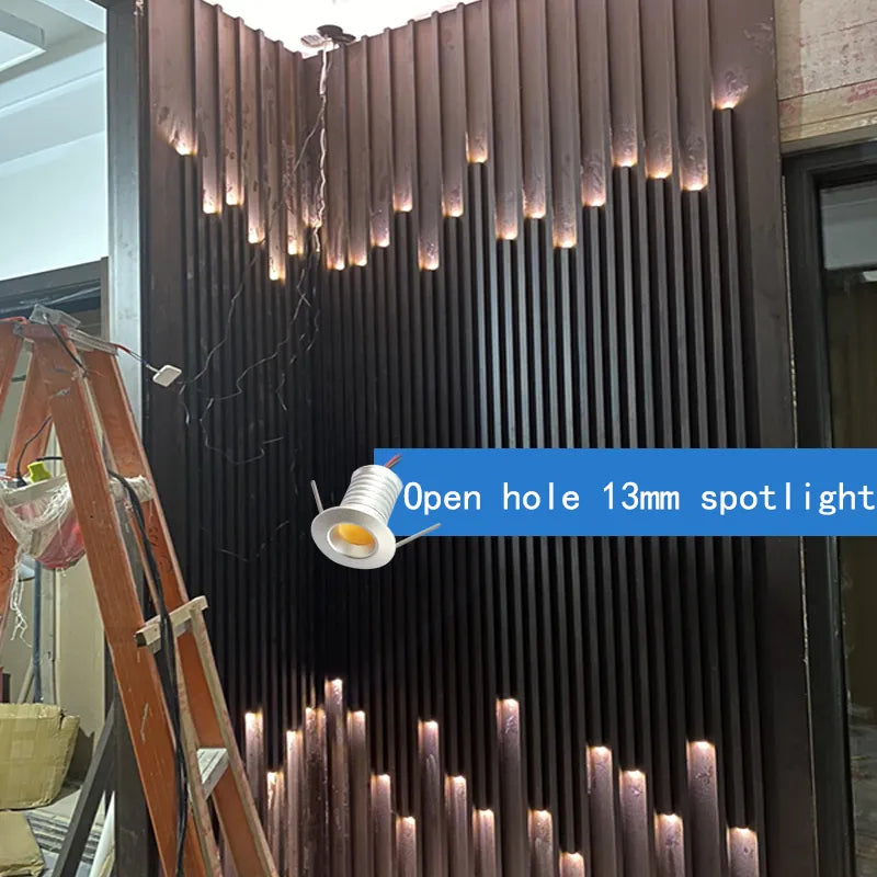 1W 0.5W Mini Led Spotlight 12V Dimmable Color light RGB Downlight Spot Lamp For Ktv Party Ceiling Stair Treadmill Cabinet Lighti