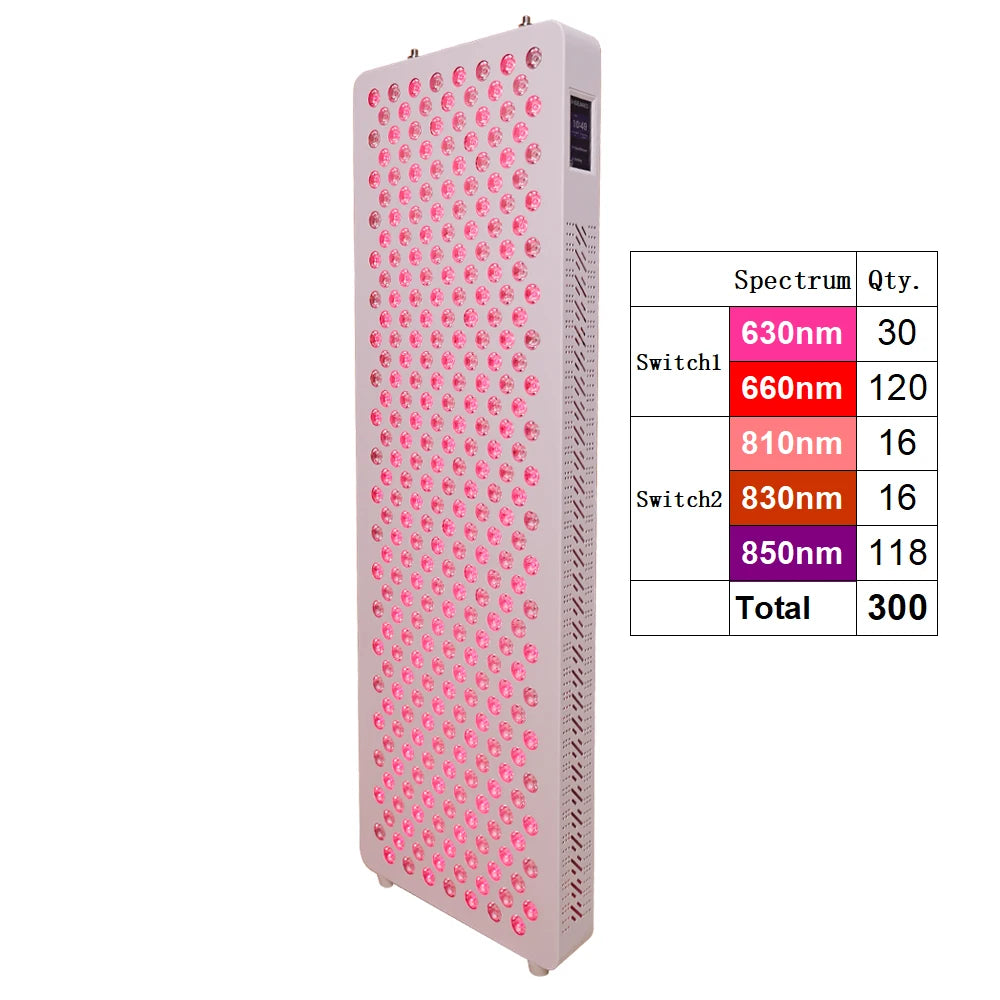 Red Light Therapy OEM/ODM 5 Wavelengths Pulse Model Full Body Use 300-3600W Infrared PDT Touch Screen LED Red Light Therapy Panel Device