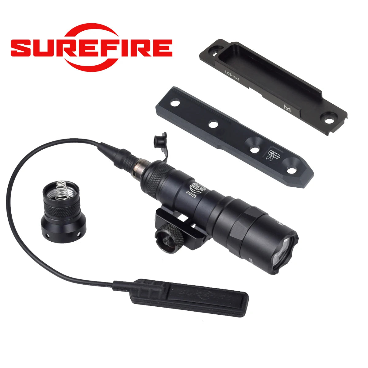 Tactical M300A / M600 Airsoft Scout Light with Thorntail Offset Adaptive Rail Mount (20mm Rail)