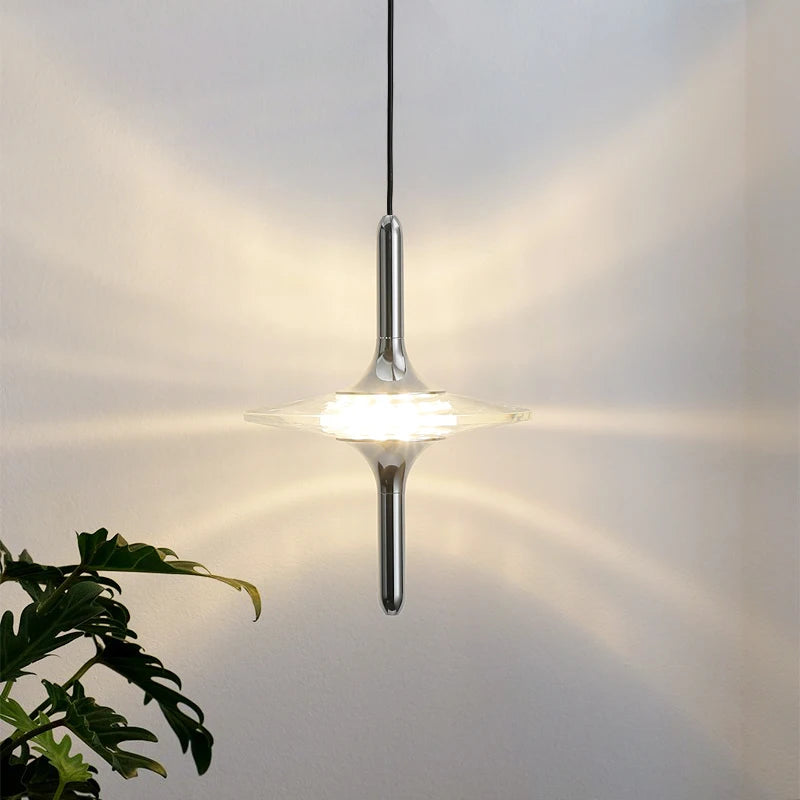 Crystal UFO Chandelier Pendant Lamp Bedside Pendant Light Entryway Hallway Background Wall Ambient Light Entrance Decoration
