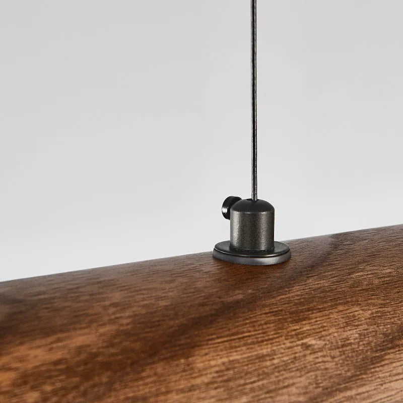Designer Of The Hanging Lamp In The Tea Room Solid Wood Vintage Style Restaurant Bar Counter Minimalist Study Single Strip Lamp
