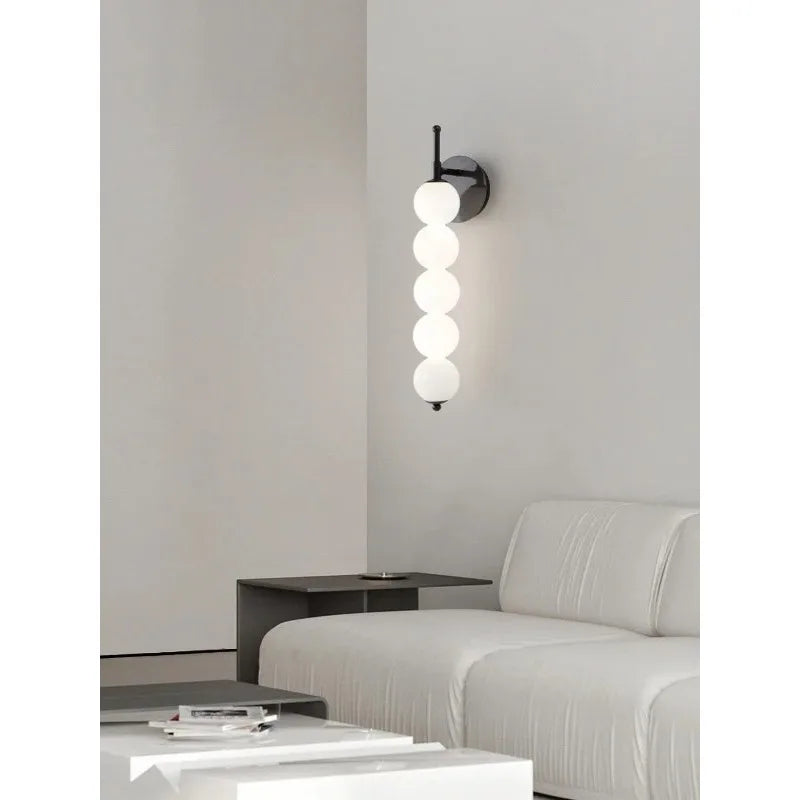 Wall Lamp Bedroom Nordic Minimalist Glass Lamp for Corridor Living Room Background Wall Light