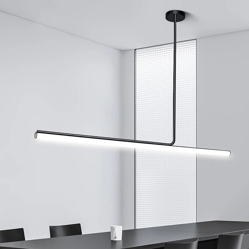 Modern Minimalist Line Led Chandeliers Lamp for Living Room Dining Room Bedroom Pendant Lights Tube Kitchen Room Decor Lighting
