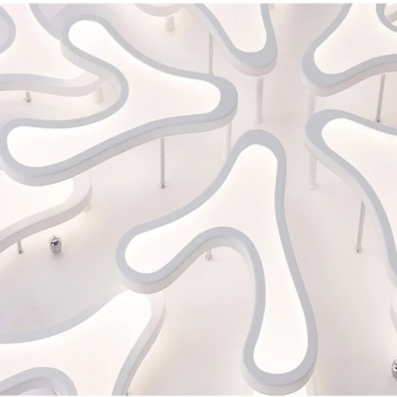 European Acrylic Coral Type Led Round Ceiling Chandelier Lamp For Living Room Study Suitablecreative Home Decoration