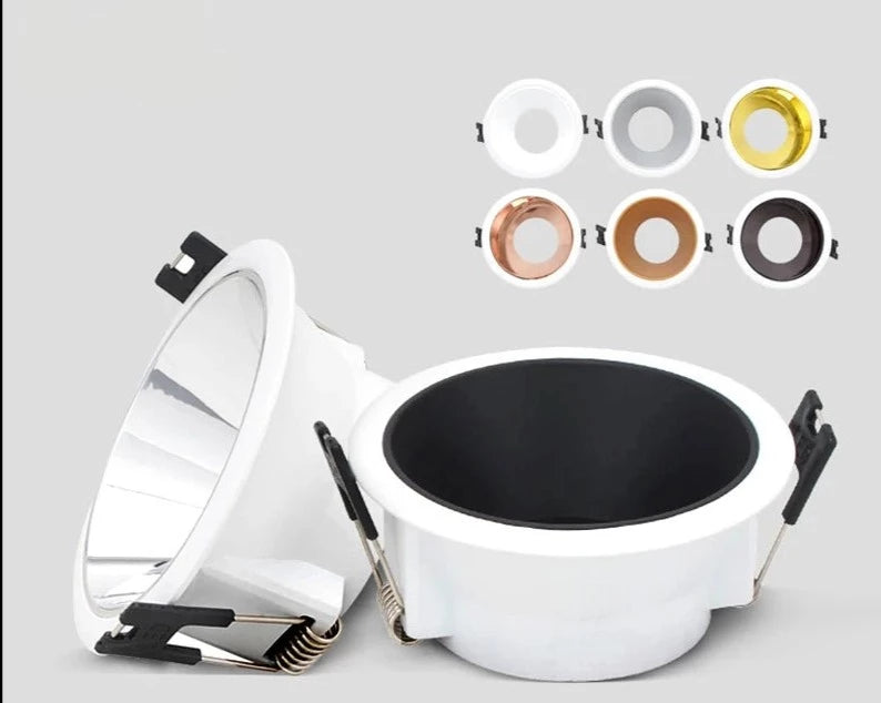 Spot Light Fixtures Cutout 65mm Adjustable Round Recessed Ceiling Lamp GU10  MR16 Spotlight Bulbs White/Black/