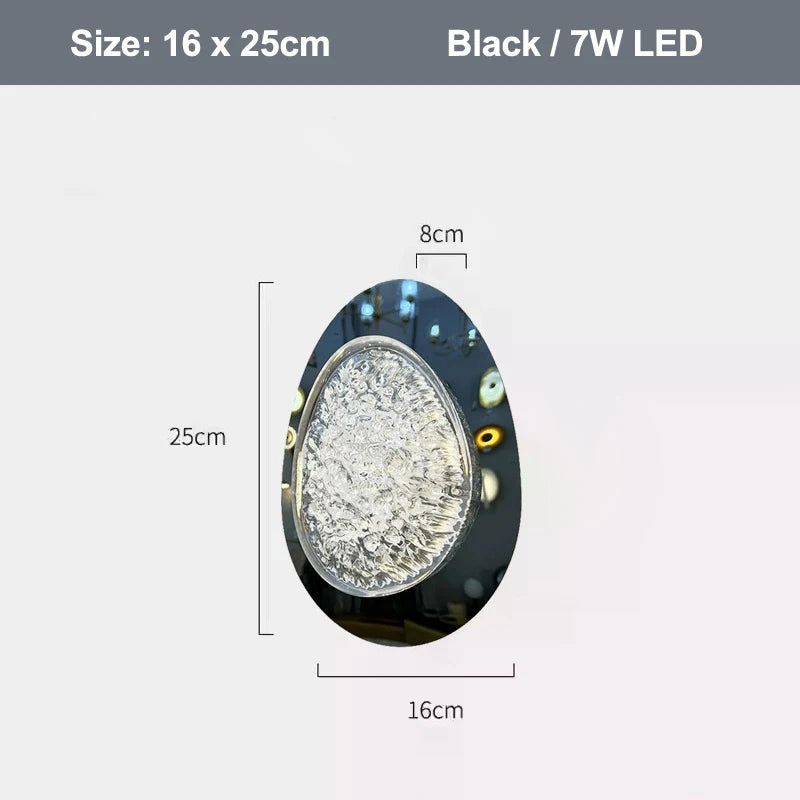 Modern Art Wall Lamp Stainless Steel Acrylic LED Wall Light for Bedside Living Room Corridor Lighting Fixture