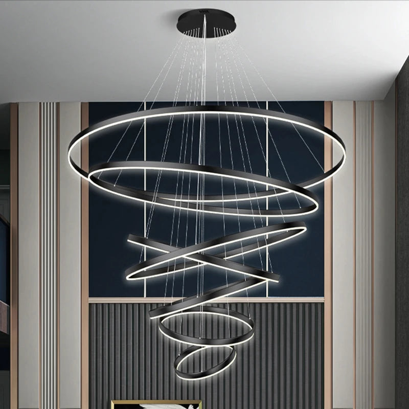 Nordic home decoration, stair chandelier, living room and dining room Pendant lights, ceiling light, indoor lighting