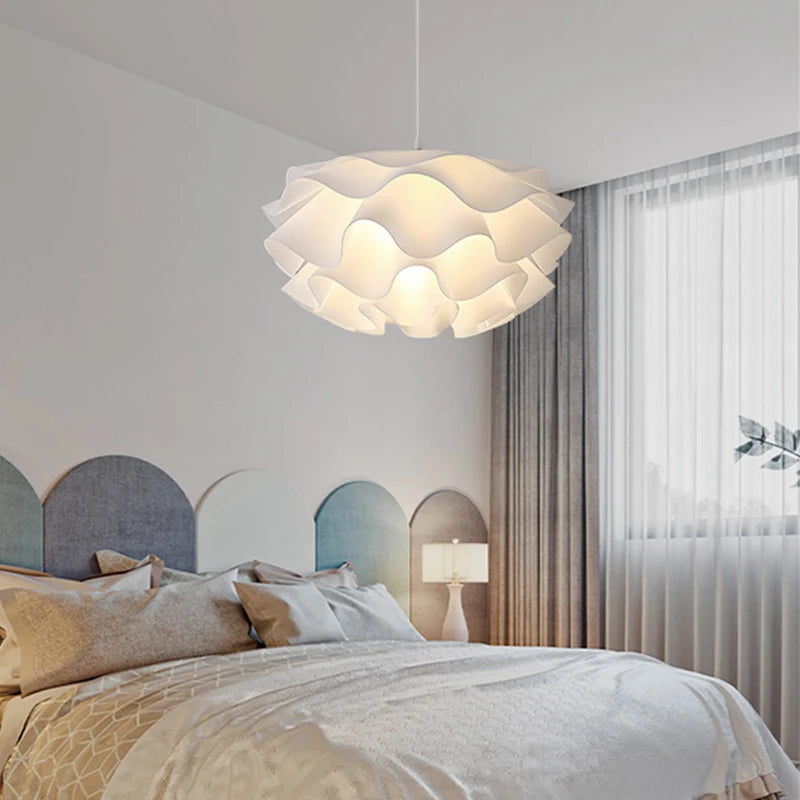 Romantic Flowers Pendant Lamp For Bedroom Nordic Creamy Wind Chandelier Living Dining Room Modern Ceiling Lights Home Decoration