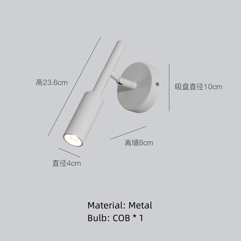 Modern Long Arm Wall Lights Gold Black White Metal Rotatable Foyer Bedside Reading Room Lamp E27 Bulb Drop shipping