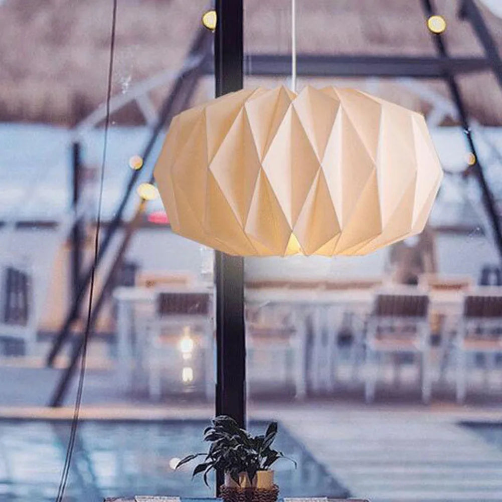 Chandelier Lamp Shade Nordic Style Folding Pendant Light Shade Creative Decorative Light Cover Home Art Decoration