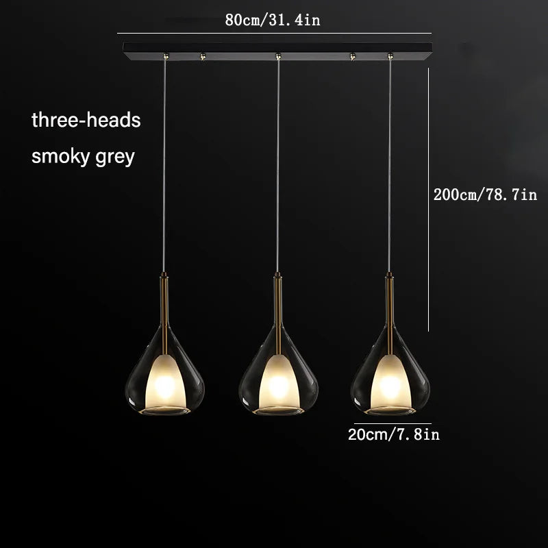 Nordic Glass Bedroom Pendant Light Postmodern Creative Designer Restaurant Bar High-End Room Decors Bedside Minimalist Hang lamps