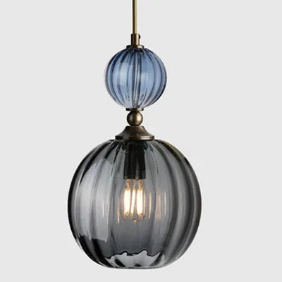 Modern stained glass chandelier Restaurant bar bedside creative bedroom personality model room Pendant lamp home decor Light