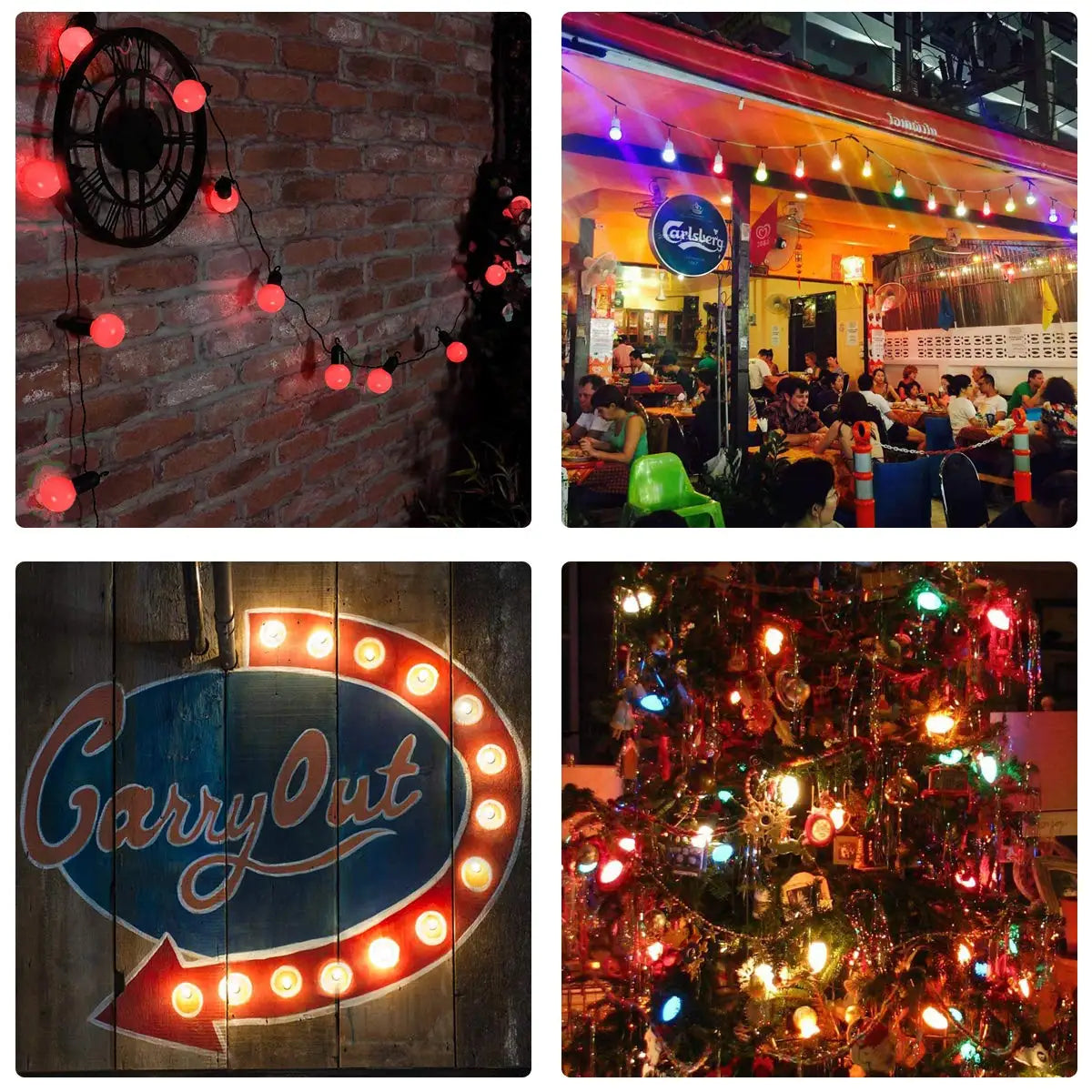 Colorful Plastic Milky Globe Led Bulb PC G45 SMD White E27 220V String Light Bulb 1W 3W Garden Party Cheap Ball Lamps