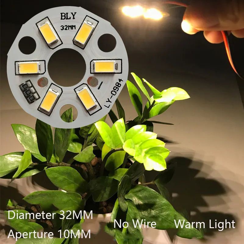 LED 5730SMD 3W 5V Color Lamp Bead Light Board Bulb Round Transformation Light Source Dia 32MM Green Blue Red Purple White Light