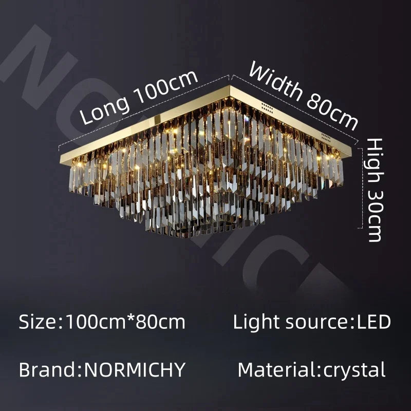 Crystal Lamp Nordic Minimalist Living Room Main Light Modern Elegant Ceiling Light Creative Home Restaurant Led Lights