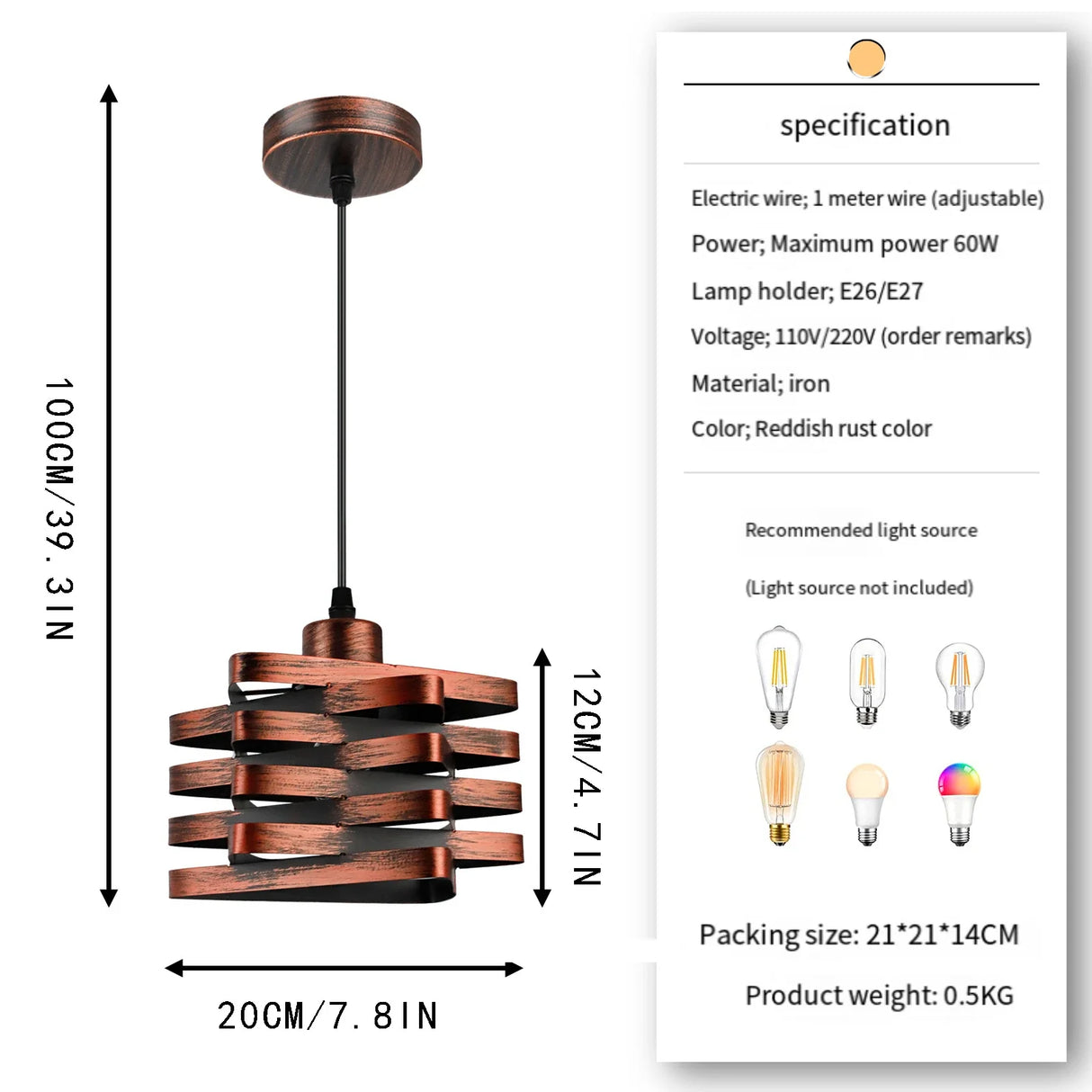 Vintage Industrial Style Lamp Bedside Chandelier American Retro Living Room Bedroom Chandelier Wrought Iron Lamp