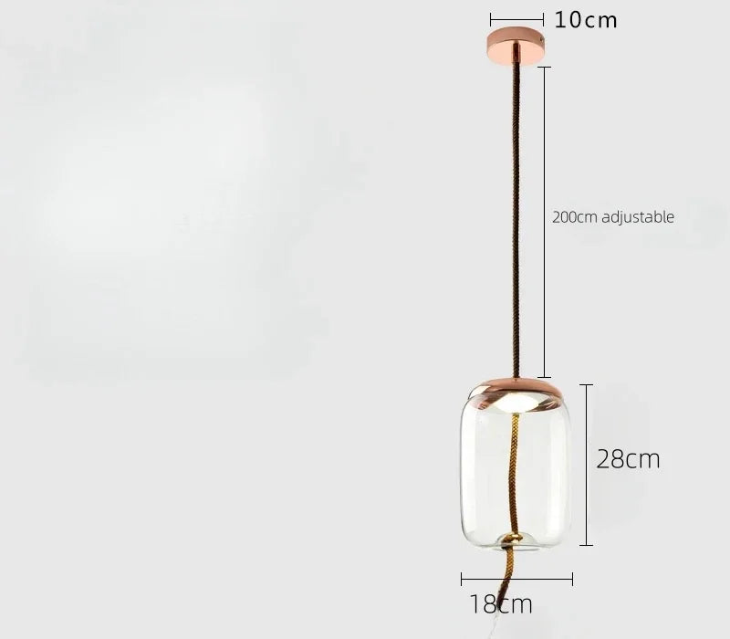 Modern Minimalist Glass LED Chandelier - Creative Pendant for Living & Kitchen