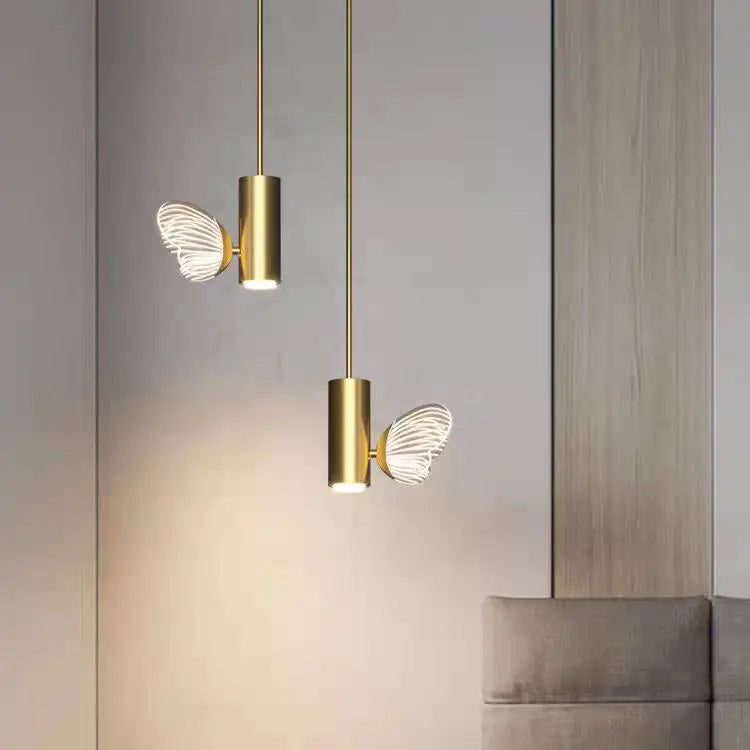 Nordic Luxury Butterfly LED Lights High Quality Bedside Lamp for Bedroom Restaurant Living Room Decoration Acrylic Chandelier