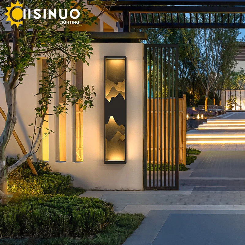 Modern LED Outdoor Wall Light Fixture - Waterproof Garden & Porch Lamp