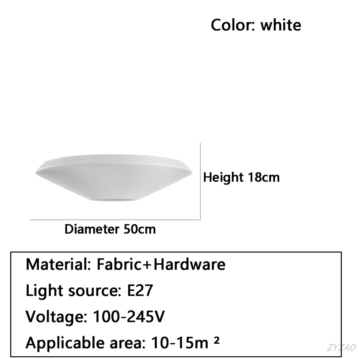 Ceiling light simple round whtie fabric lamp foyer creative flying saucer light Living Room restaurants hotel lobby lighting E27